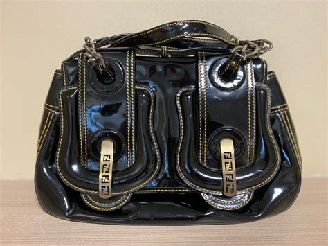 fendi leather bag|fendi patent leather bag.